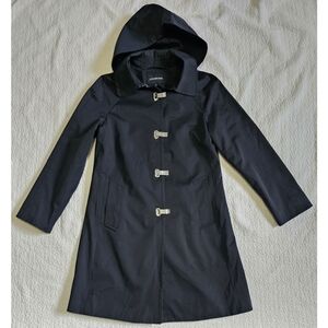 LONDON Fog Hooded Clasp Closure Raincoat